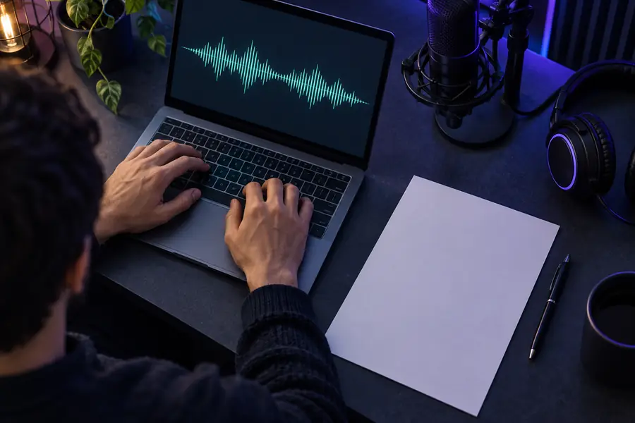 Visual guide to entering text for an online speech preview